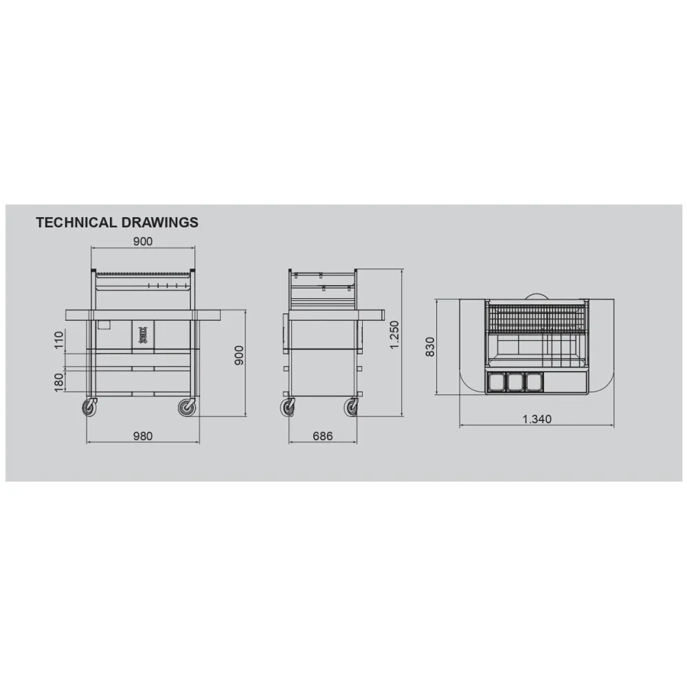 Jaapani stiilis mitmekihiline söegrill R90ST