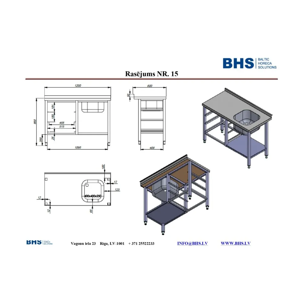 Кухонный стол с раковиной NN53