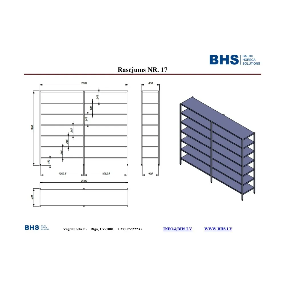 Nerūsējošā tērauda plaukts NN48