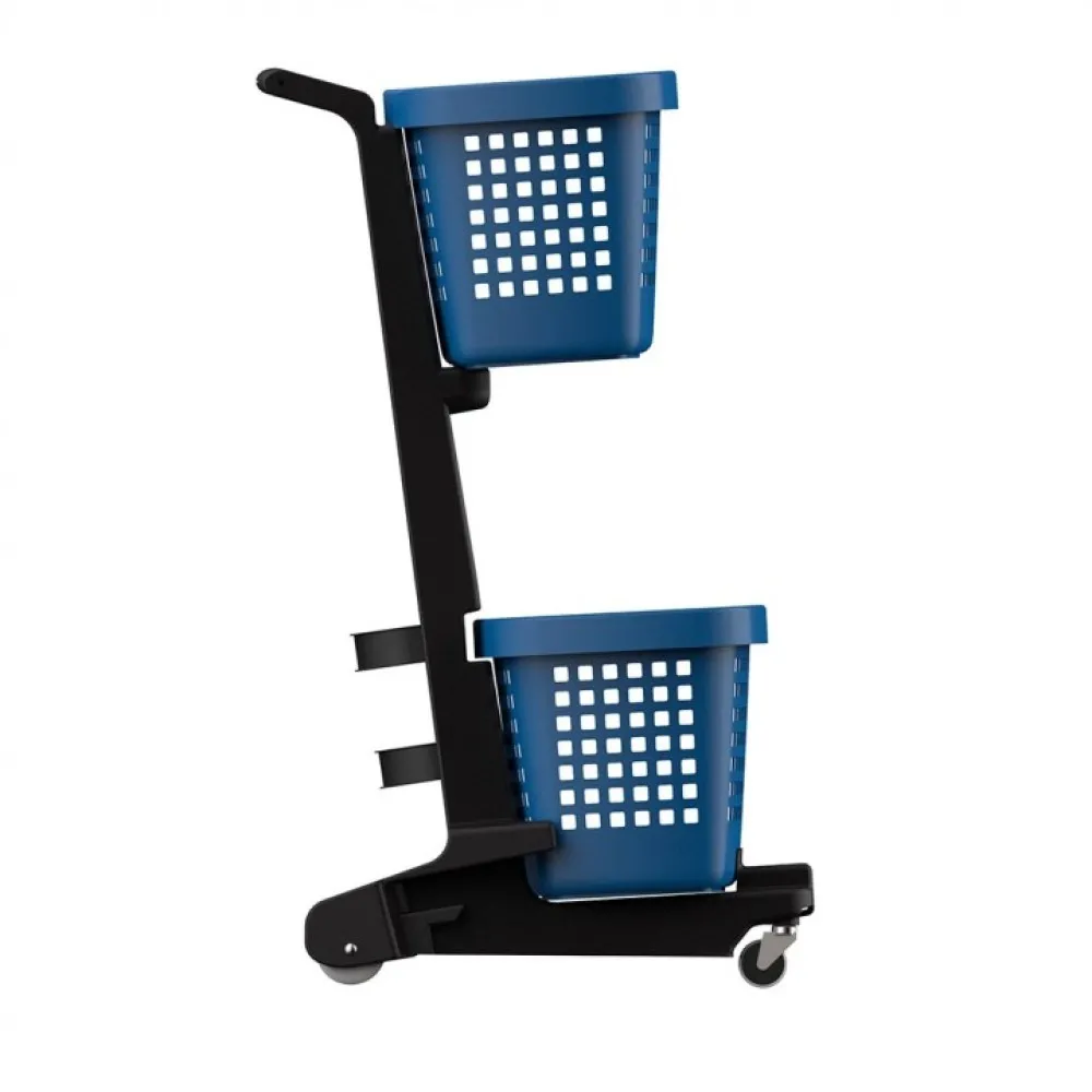 Compact Shopping Cart with Dual Baskets