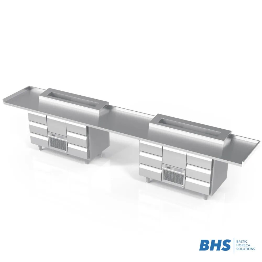 Plan de travail avec réfrigérateurs intégrés NN26