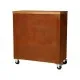 Corten Mobile Work Table with Open Storage