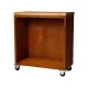 Corten Mobile Work Table with Open Storage