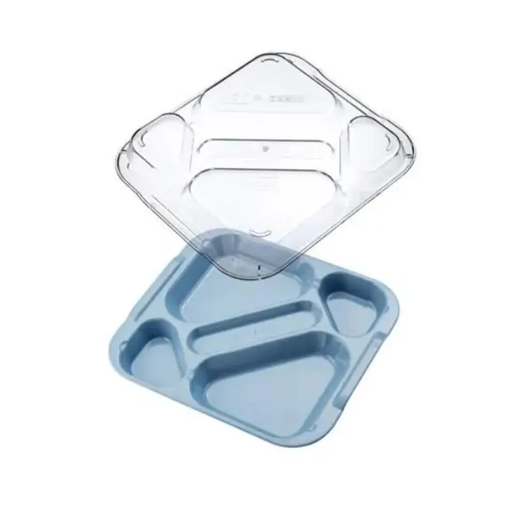 Versatile 5-Compartment Food Tray with Lid