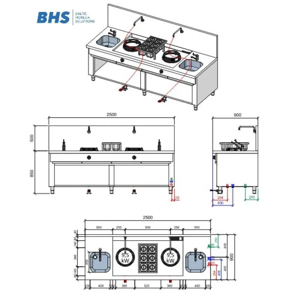 Mugav Wok pliidiga MW2500BA