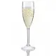 Crystal Clear Polypropylene Champagne Flute 180 ml