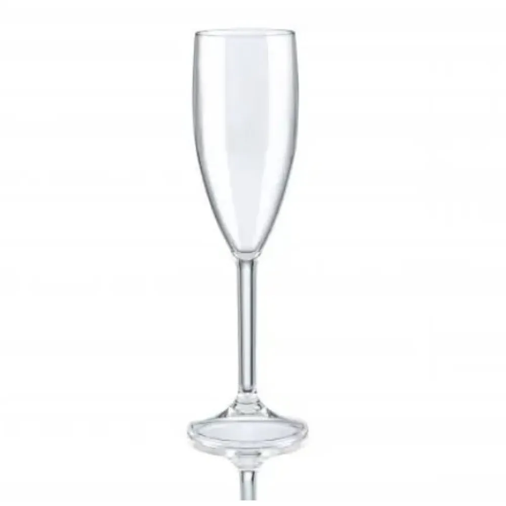 Crystal Clear Polypropylene Champagne Flute 180 ml