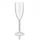 Crystal Clear Polypropylene Champagne Flute 180 ml