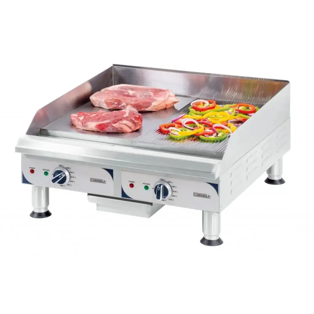 PROFESIONĀLĀ Elektriskā grilvirsma PREMIUM ar rievotu un gludu virsmu