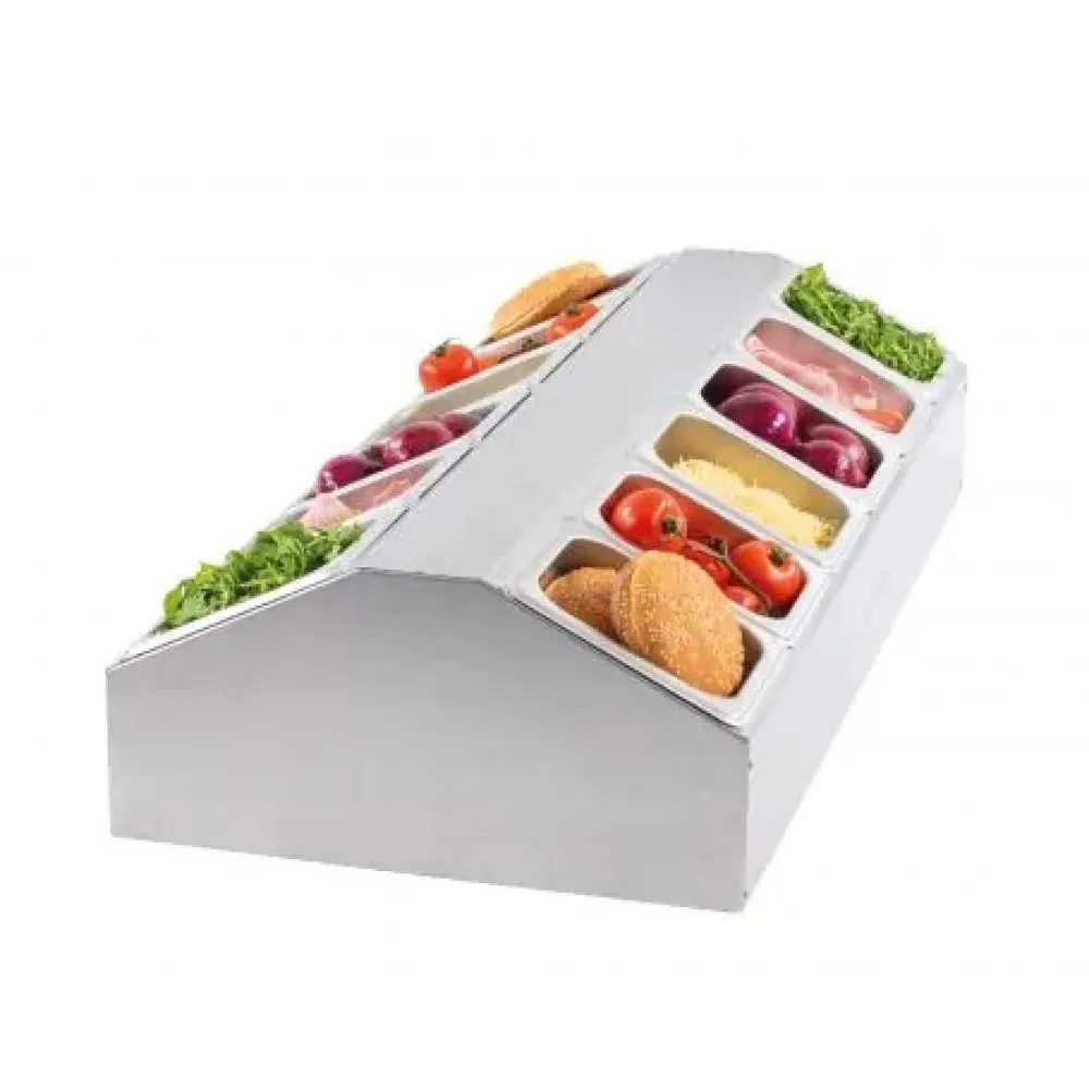 Stalinė lentyna salotoms su GN konteineriais