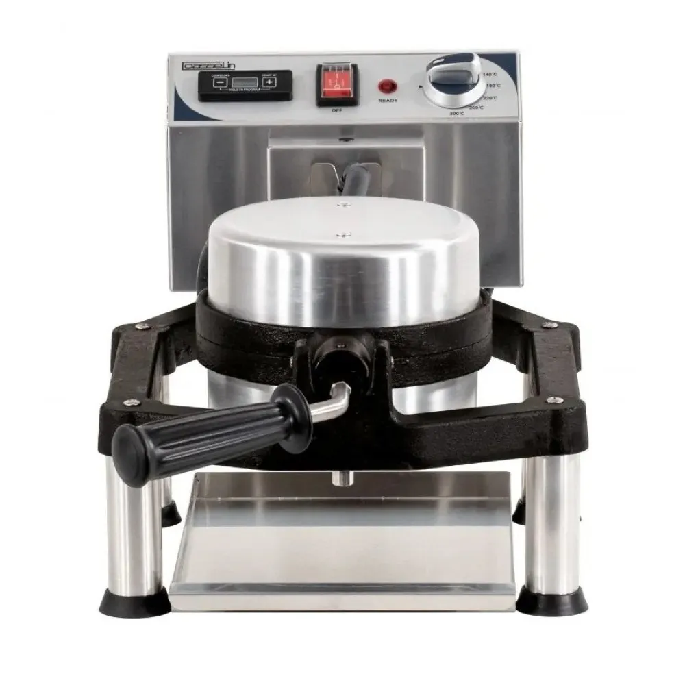 Apaļā Vafeļu Panna ar 180° Rotāciju