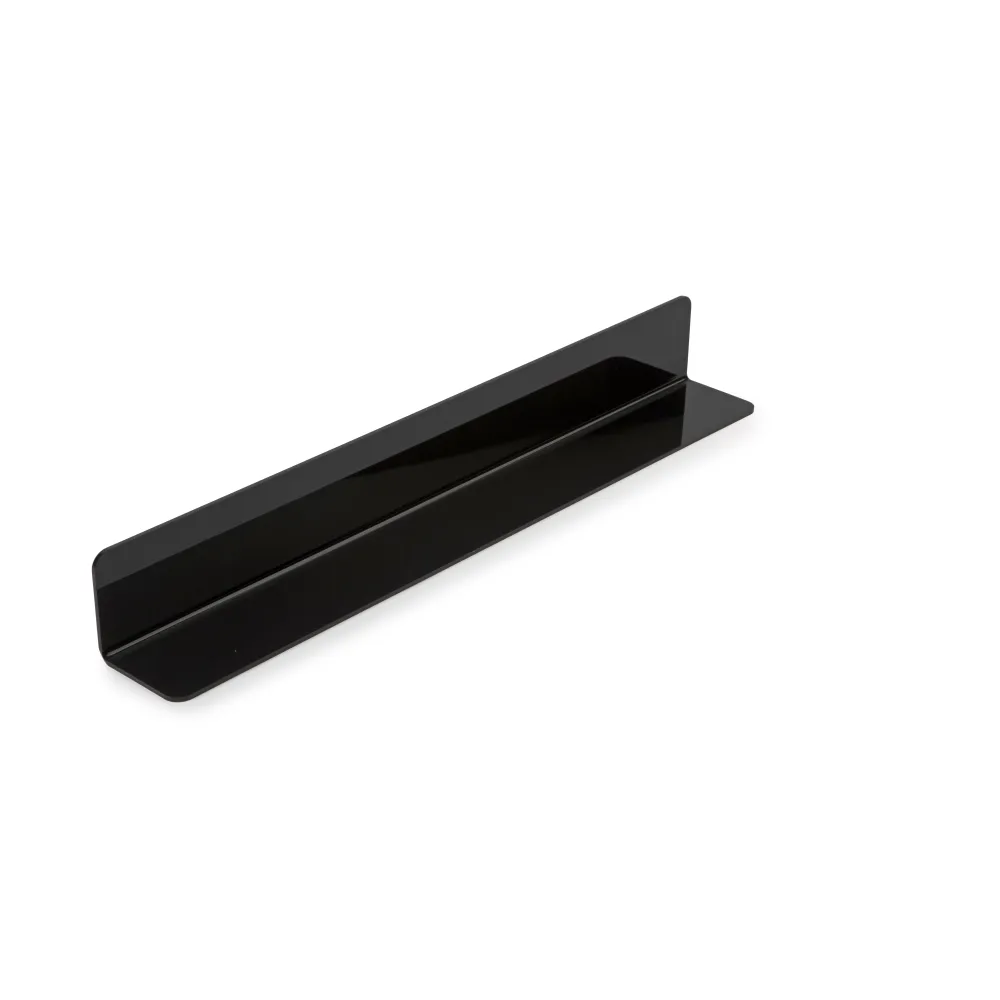 L-kujuline polümetüülmetakrülaadist (pleksiklaasist) vahesein 6565 – 500x65x65mm, must (A00012843)