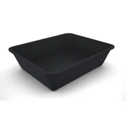 Polümetüülmetakrülaadist GN 1/2 80 mm Plexi nõu Tume suitsuhall