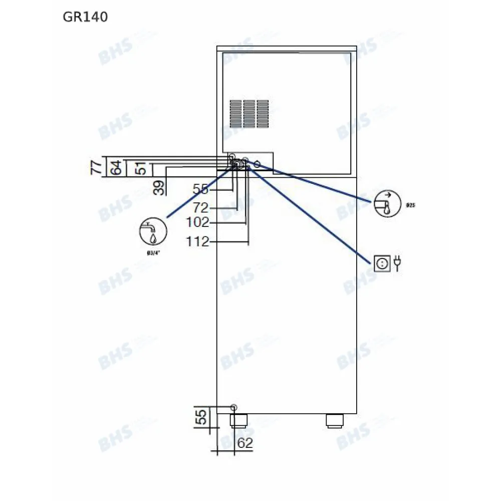 GR185 Ice Maker - Flake Ice Machine