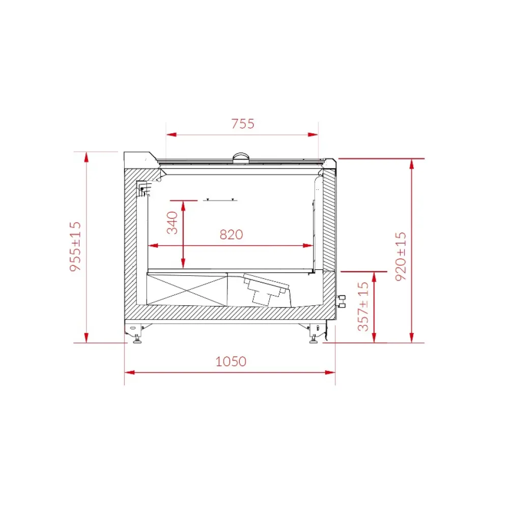 Jäätise vitriin ADVANTA REMOTE 1875 mm