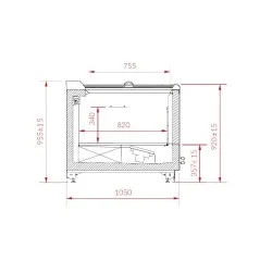 Ice-cream showcase ADVANTA REMOTE 1875 mm