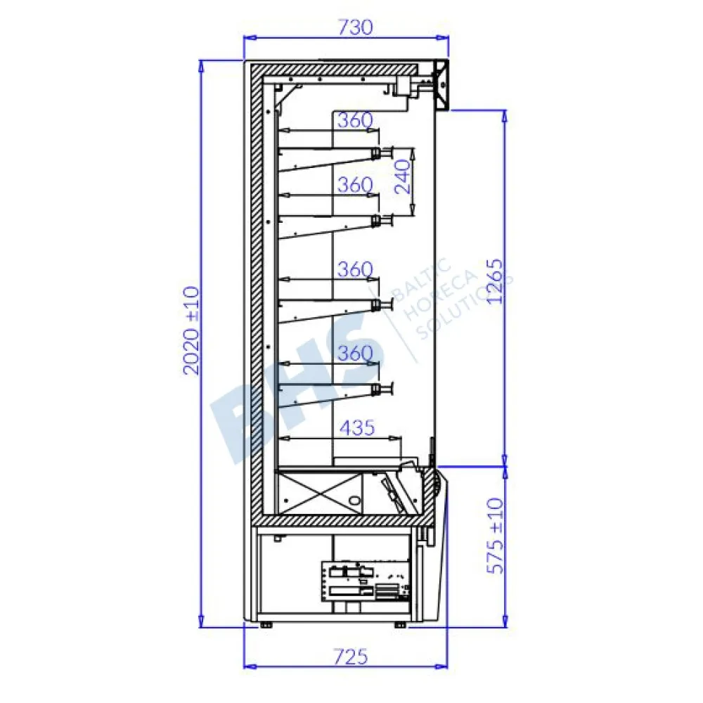 BALI Aukstā Vitrīna 2560 mm