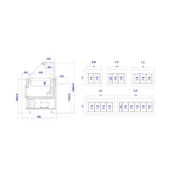 Salatibaar GASTROLINE PREMIUM 840mm