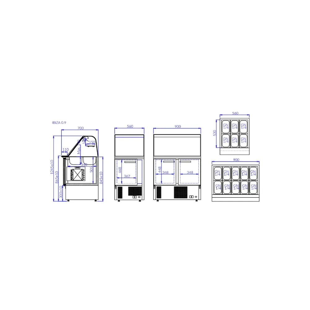Салат-бар IBIZA 560 мм