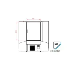 Neitrālā vitrīna - stūris INNOVA NZ45.100