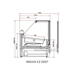 Jäätisevitriin INNOVA DEEP ICE 1400 mm