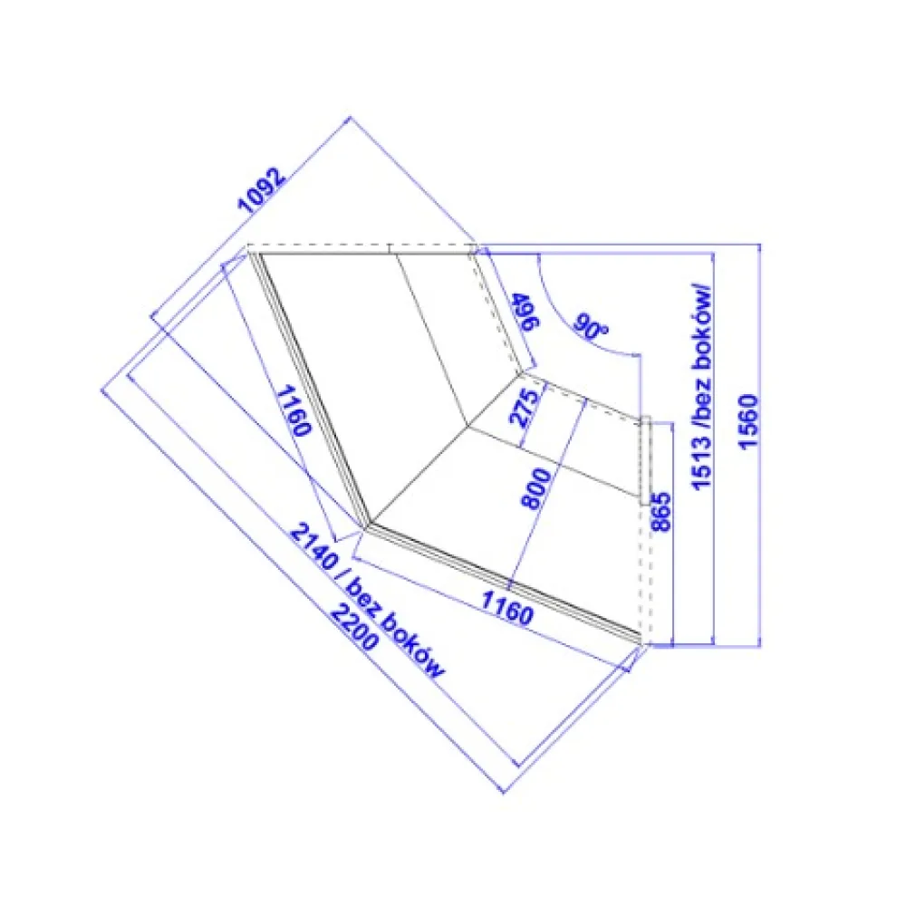 Kampinė saldumynų vitrinka JAMAJKA NEUTRAL