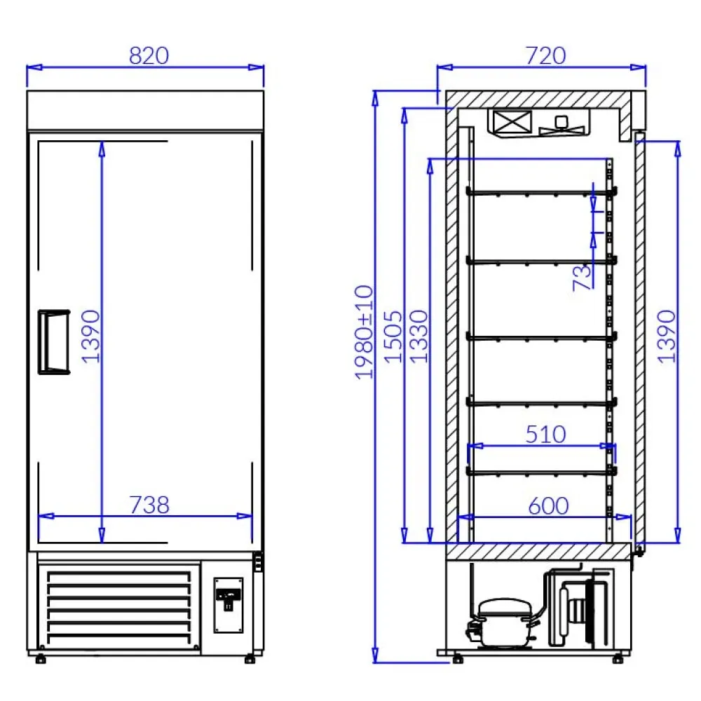 JOLA P-M 700L Bar Freezer