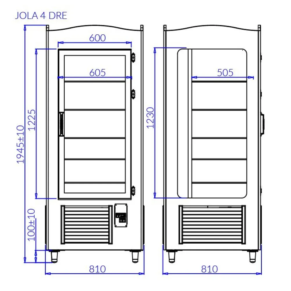Elegantā JOLA 4 Vitrīna