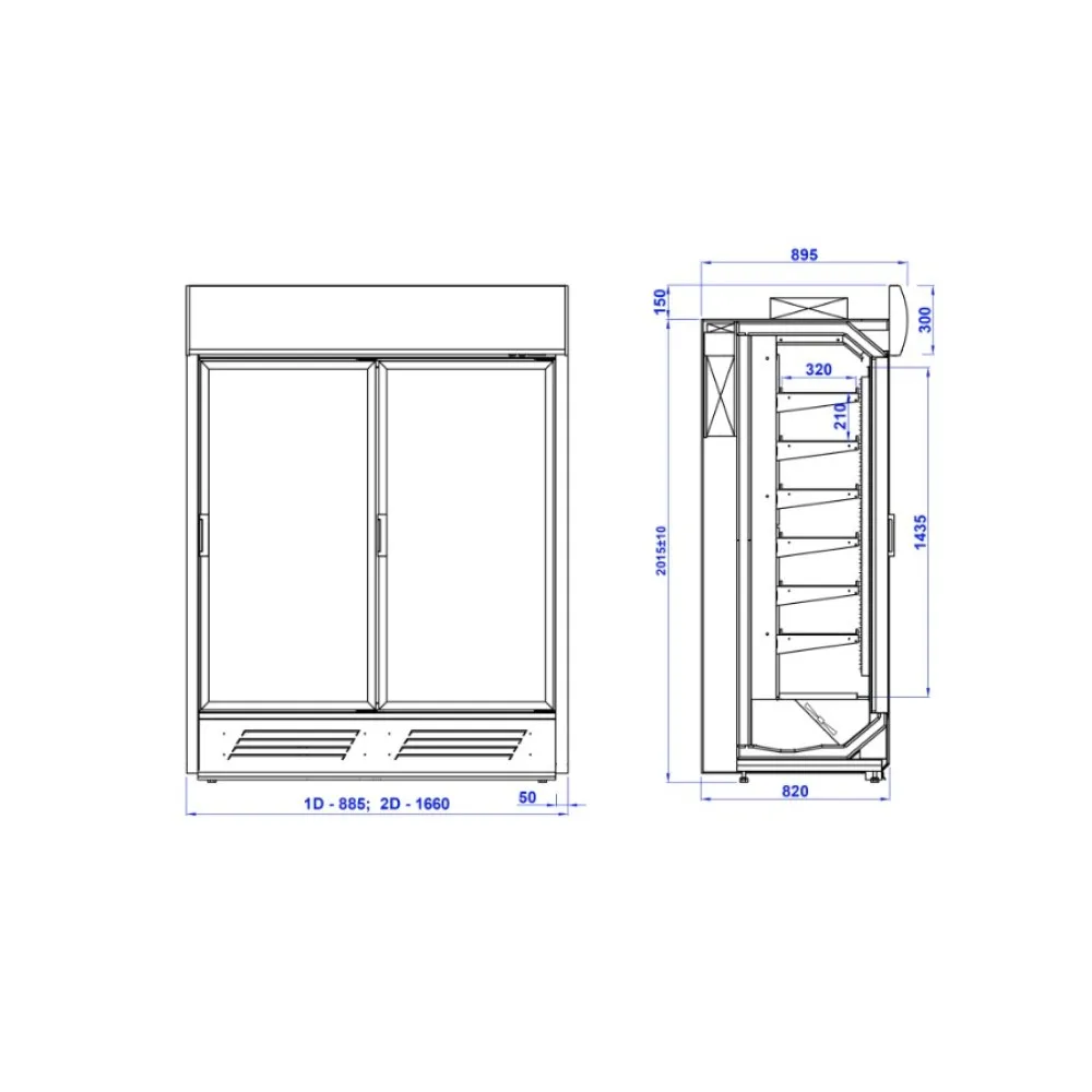 KING AT M Sügavkülmik 1660mm