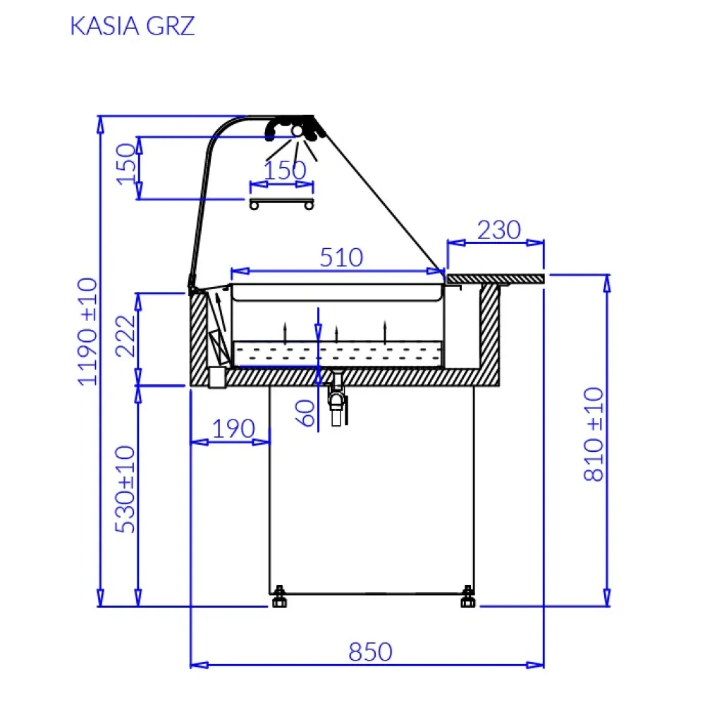 Kuum vitriin KASIA GRZ 1300mm