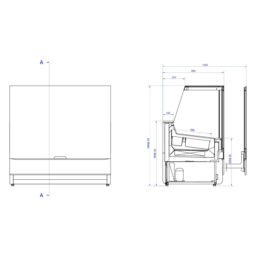 Jäätise vitriin INNOVA ICE - 1400 mm