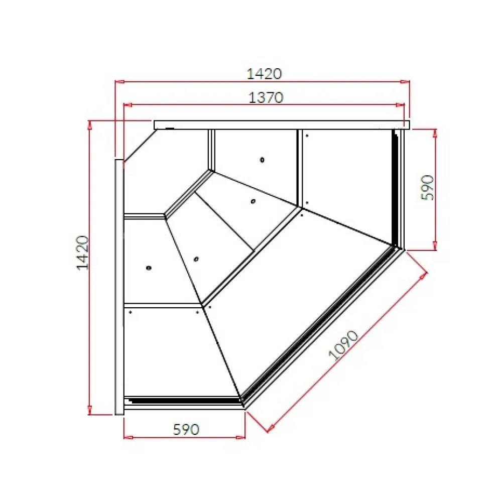 Aukstā vitrīna SAMOS DEEP 1375 REMOTE