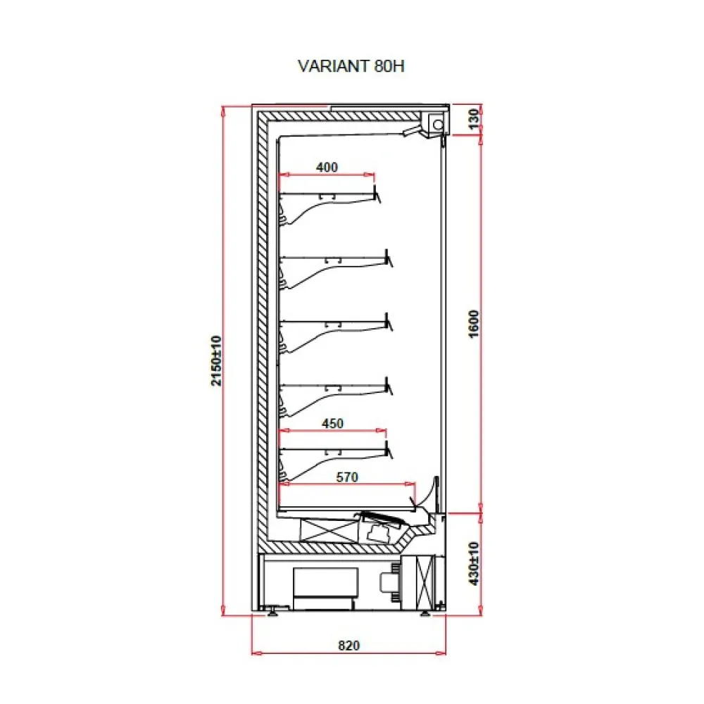 VARIANT 1.25 80H Külmvitriin