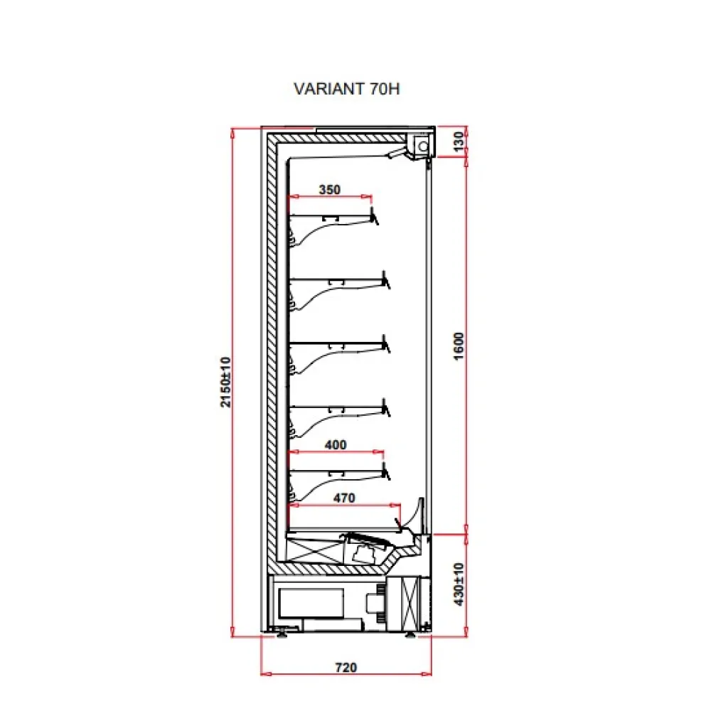 VARIANT 1.25 70H Külm Vitriin