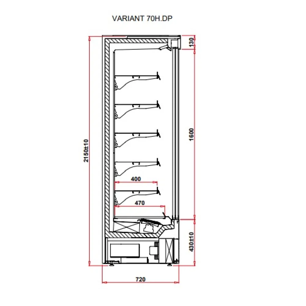 VARIANT 1.25 70H Külm Vitriin