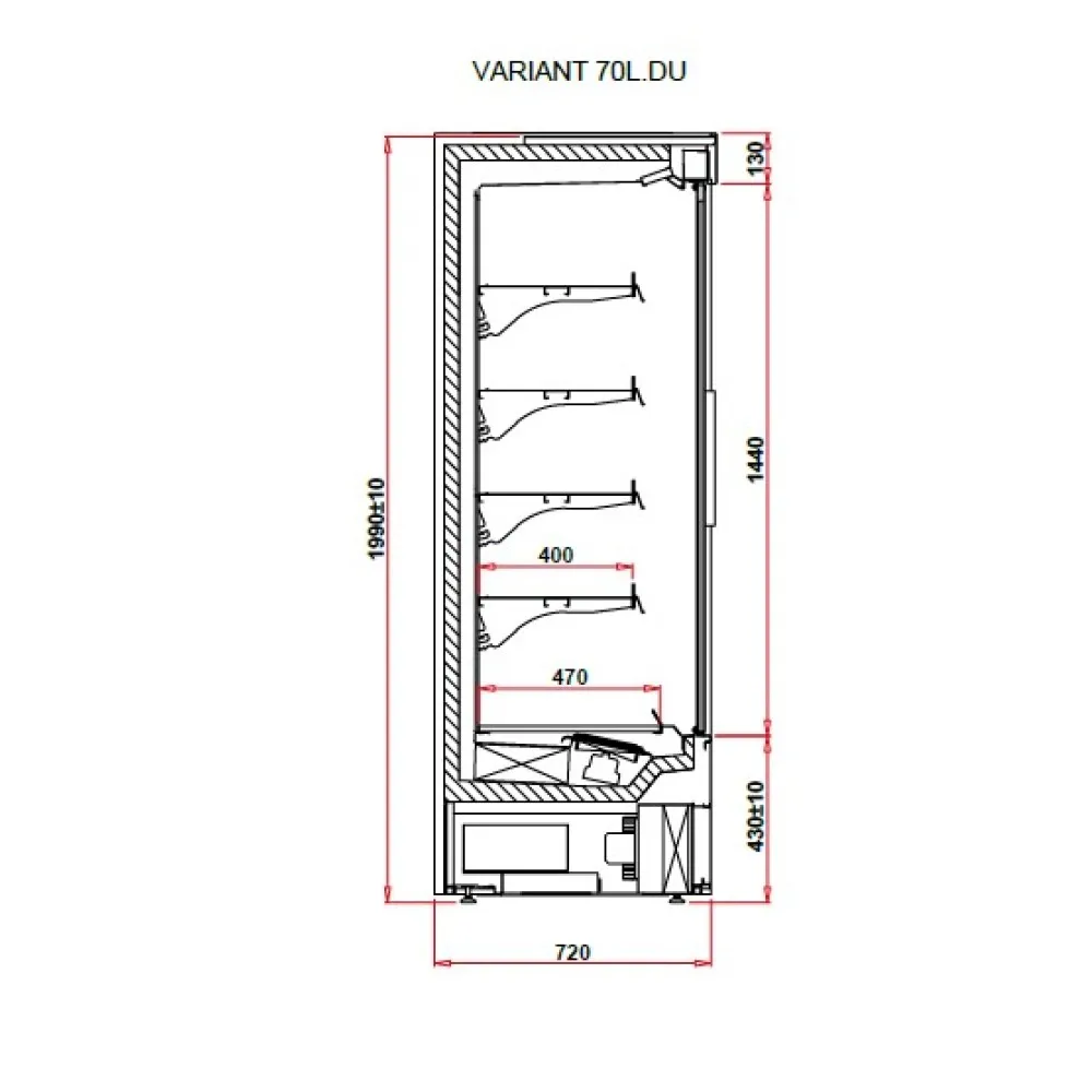 VARIANT 1.25 70L Külm Vitriin
