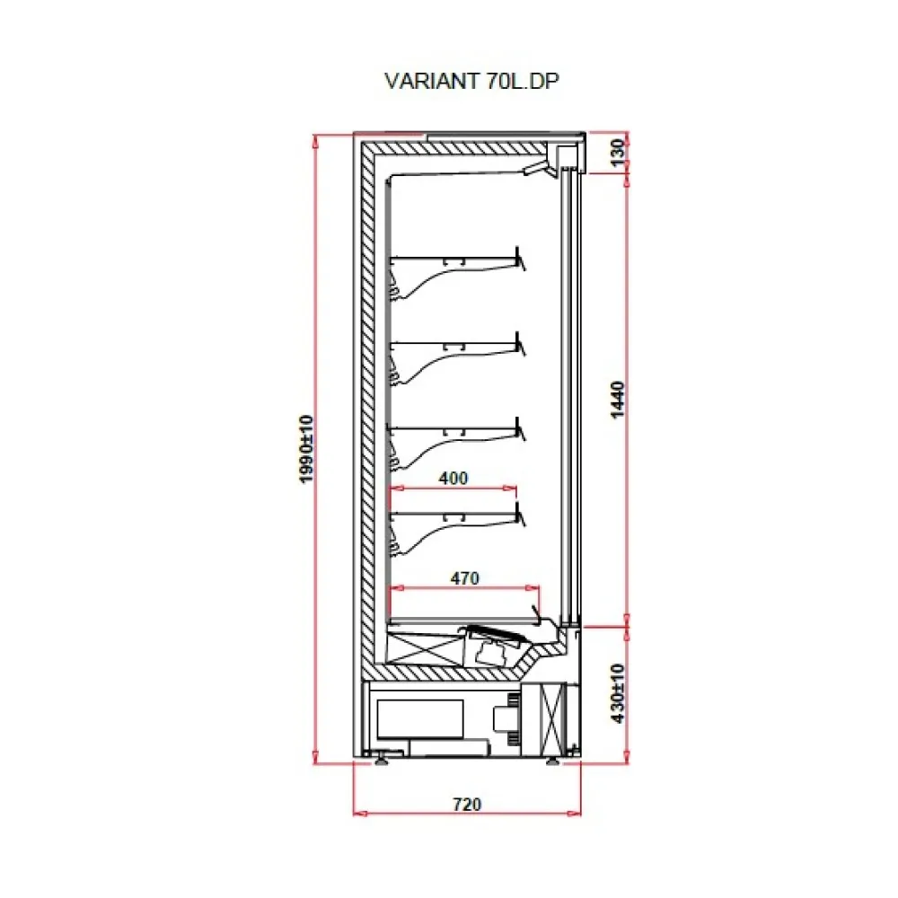 VARIANT 1.25 70L Külm Vitriin