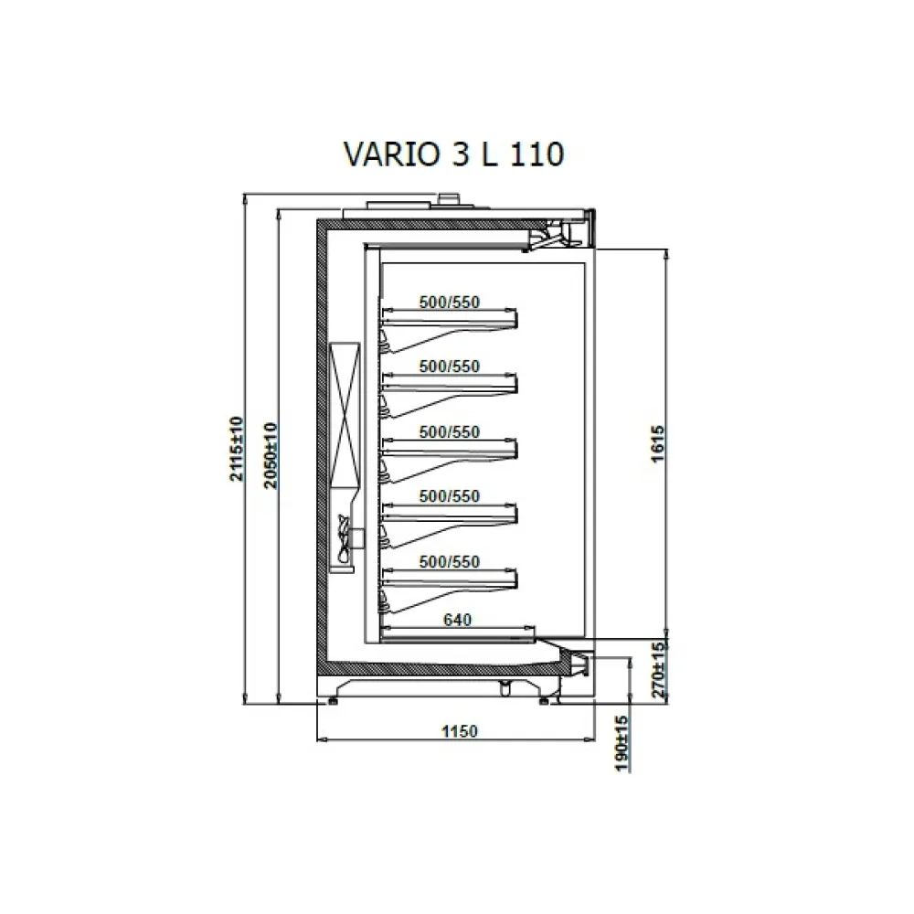 Vitrīna VARIO 3 110L REMOTE