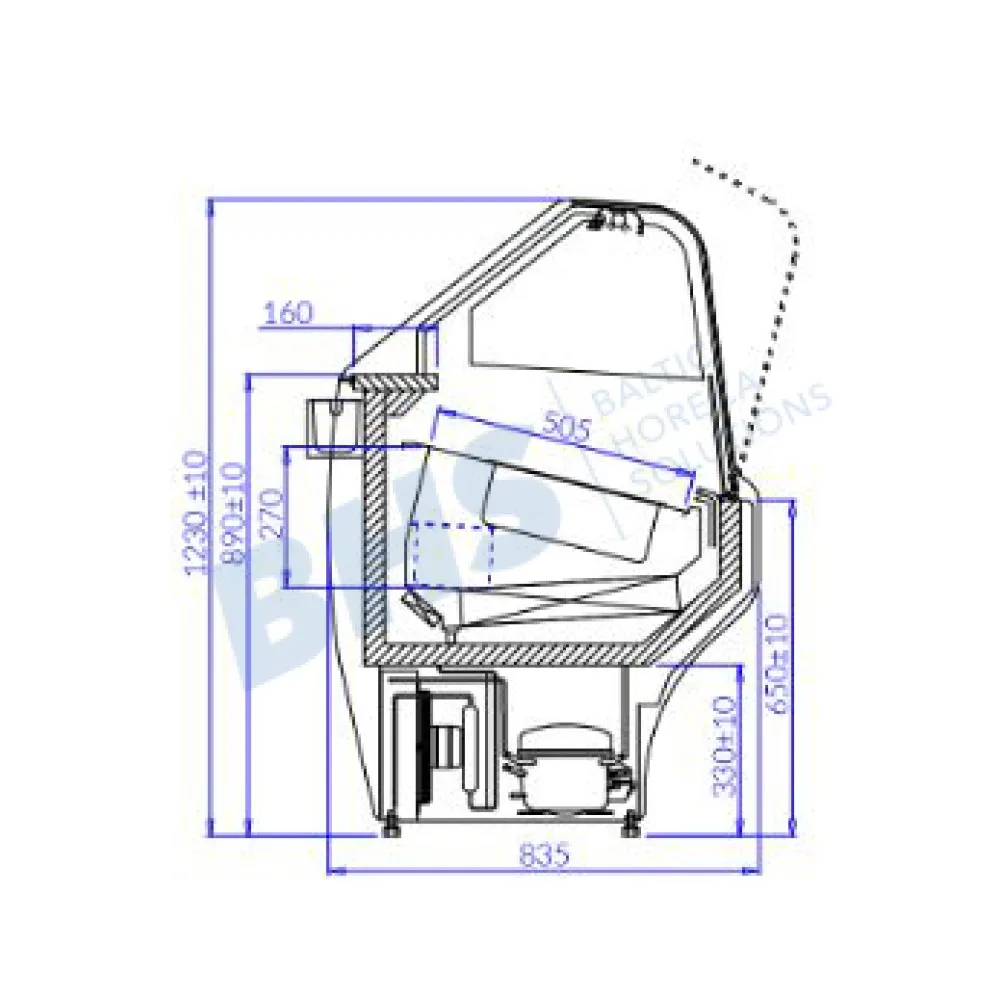 WOJTEK Jäätise Vitriin 1050 mm