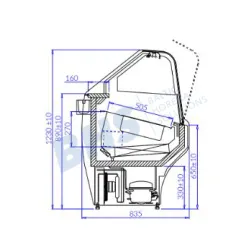 Jäätise vitriin WOJTEK 1050 mm
