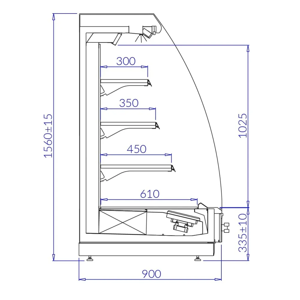 TOBAGO 2/1.25 Kaugjuhtimisega Vitriin