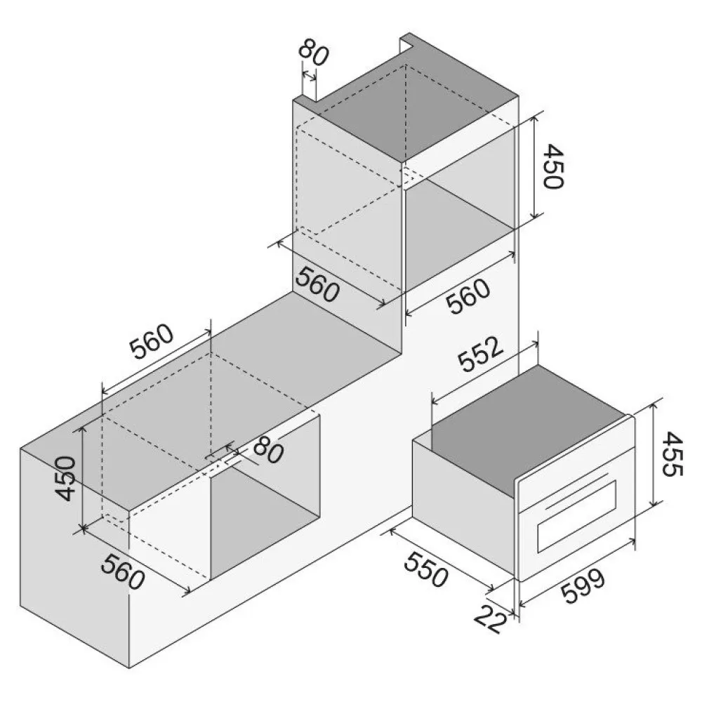 Four encastré Ilve Professional Plus 645GTZ41