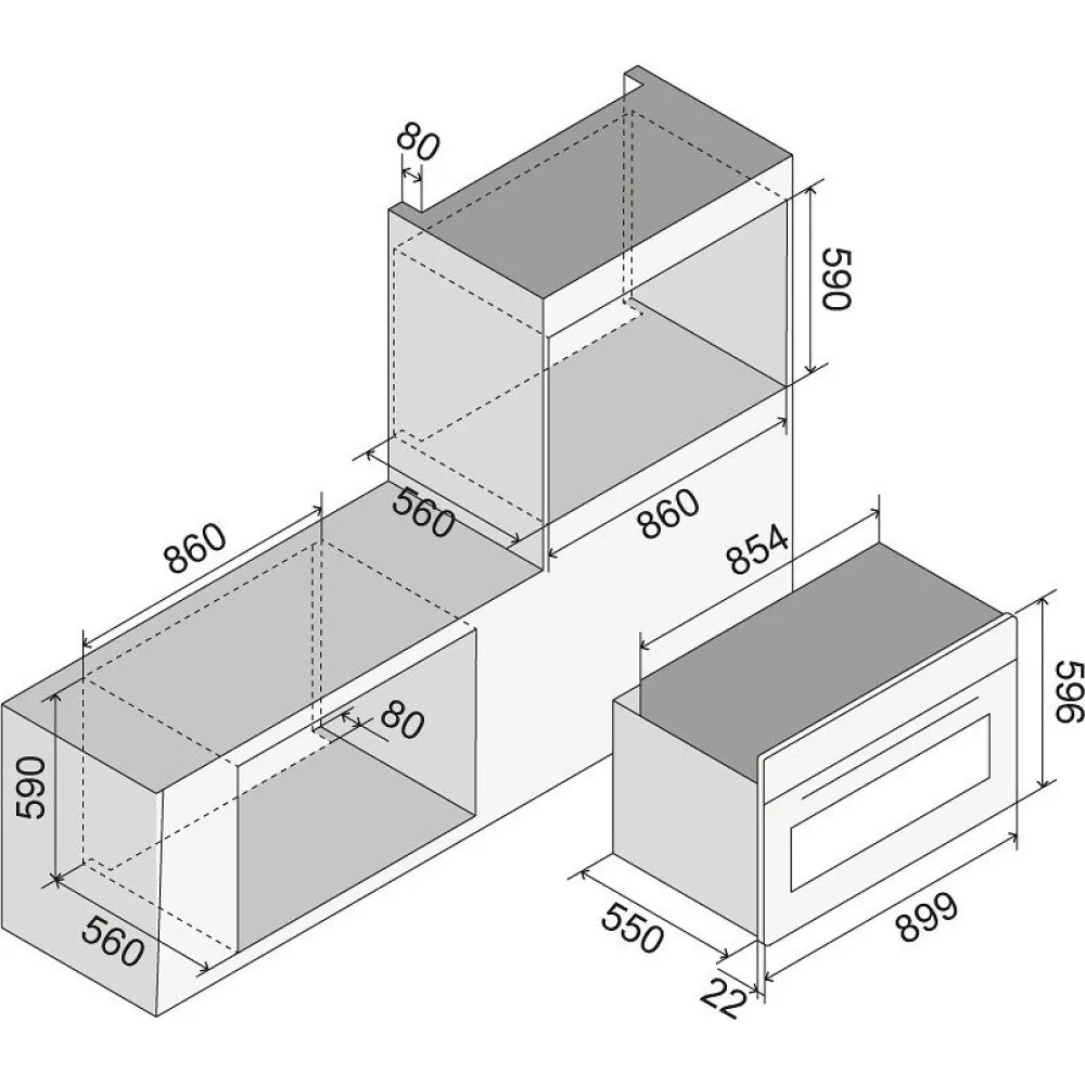 ILVE Pro Line Integreeritud Ahju OV90SLKM3