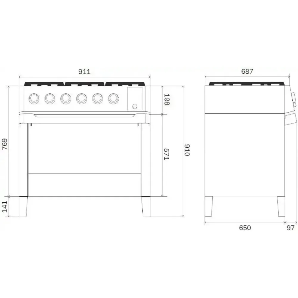Panoramagic PM09-MK Indukcijas Plīts ar Cepeškrāsni