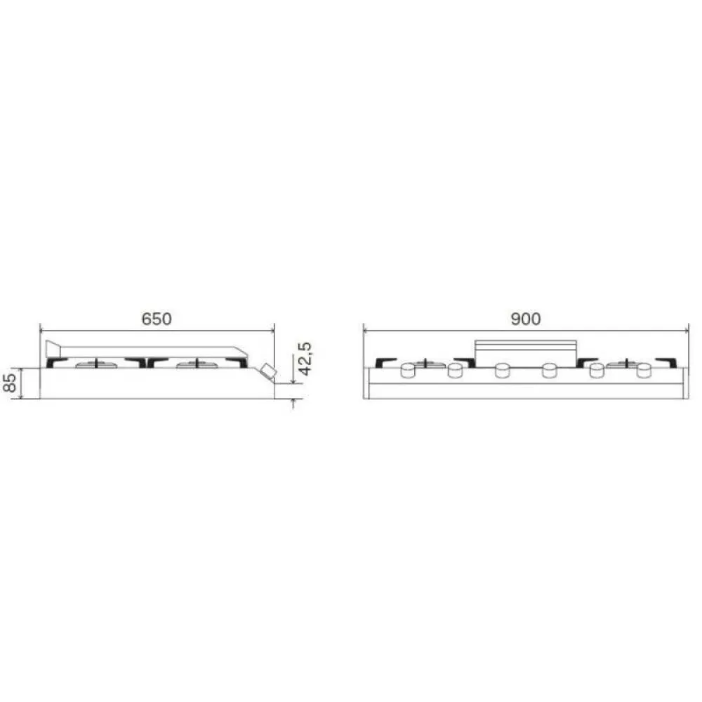 Gāzes plīts virsma ILVE Professional Plus HCP965FD