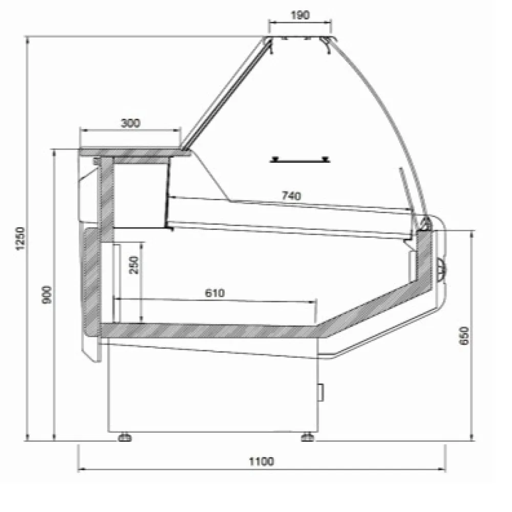 MODENA 110 Lihatootevitriin 1080mm