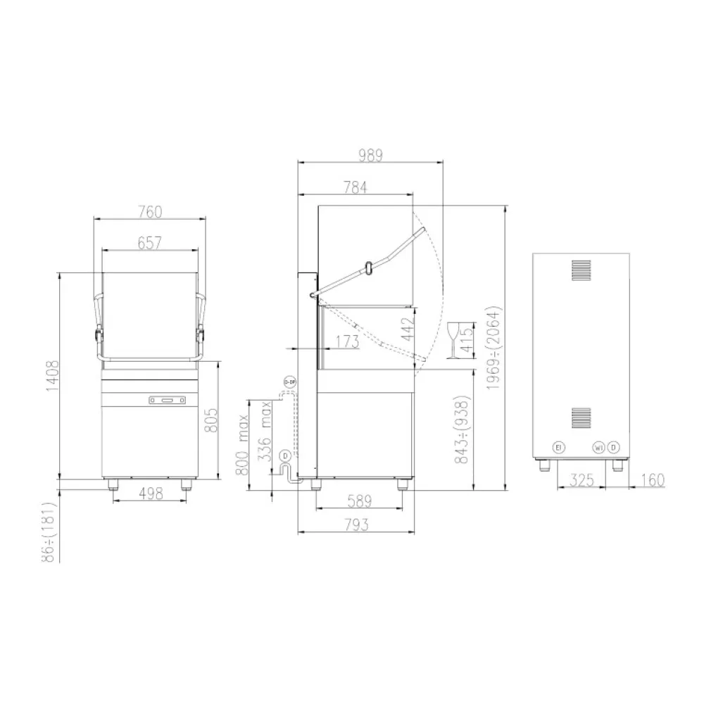 Купольная посудомоечная машина HK 1200 E PRS
