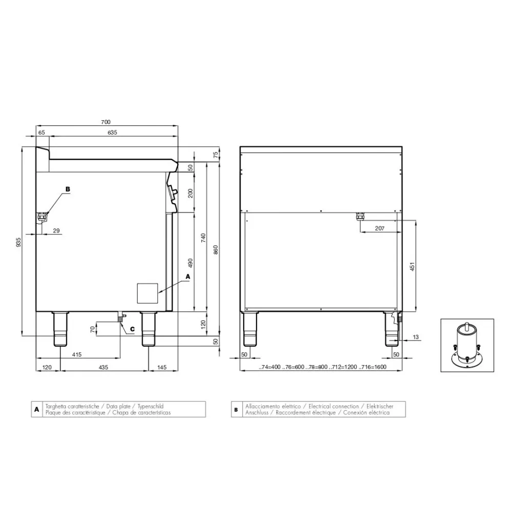 Professionaalne elektripliit PC-78ETX
