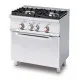 Professional Dual-Burner Gas Range with Static Electric Oven