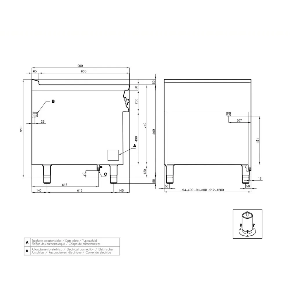 Professionaalne Elektriline Fritüür F18-94ETX